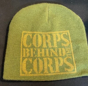Marines Corps Behind The Corps Knitted Beanie One Size Reversible Winter Cap - Picture 1 of 5