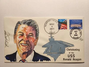FDC USS Ronald Reagan Christening White House H/P Wild Horse Cachets 2000 - Picture 1 of 2