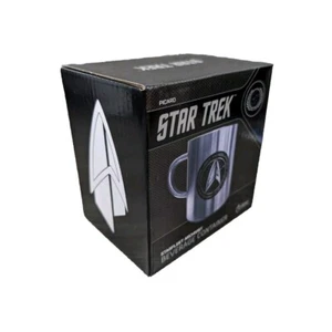 Eaglemoss | Cuartel General de la Flota Estelar | Taza de acero cepillado | Star Trek Picard | Nuevo - Imagen 1 de 8