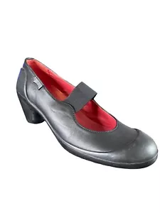 Vintage 90er Camper Damen schwarz Minnie runde Spitze Mary-Jane Heels Gr. 38 / 7,5 - Bild 1 von 6