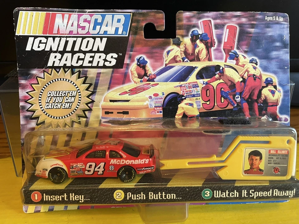 1997 BILL ELLIOTT NASCAR 1/64 IGNITION RACER NIP #94 McDonald’s Car - Image 1 of 4