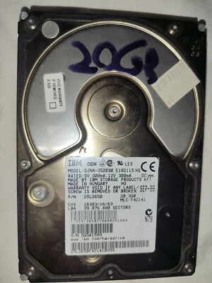 HARD DISK IBM DJNA-352030 20GB ATA 5400 RPM 3.5" Pollici - Immagine 1 di 4