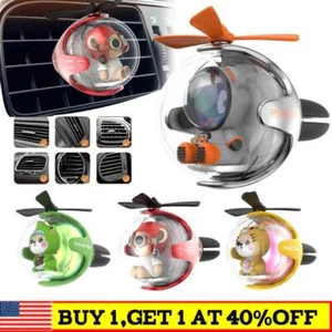 Clip de ambientador de aire de coche con iluminación de dibujos animados recargable Flying Ball, clips de ventilación automática - - Imagen 1 de 15