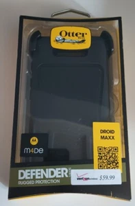 Original OtterBox Defender Black Case for Motorola Droid Maxx Free Shipping - Photo 1 sur 5