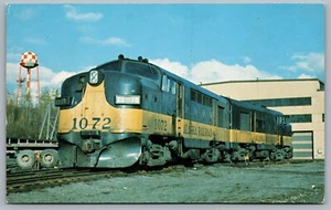 Postcard Anchorage Alaska c1971 Train #1072 Railroad Alco RS-1 at Engine House - Picture 1 of 2