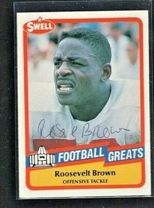 *ROOSEVELT BROWN*  1989 Swell Hand-Signed Auto  NEW YORK GIANTS - Picture 1 of 1