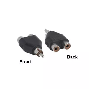 Mono RCA Male to 2-RCA Red/White Female Audio Adapter for Car Stereo MP3 Laptop - Picture 1 of 1