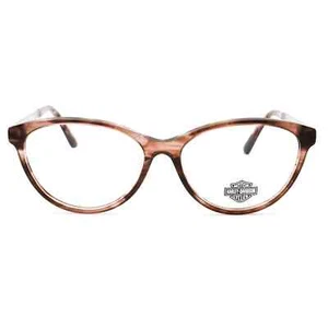 Harley Davidson HD0570 081 Clear Brown CatEye Plastic Eyeglasses Frame 53-15-145 - Picture 1 of 2