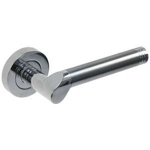 Calisto Internal Door Handles Lever On Rose - Polished / Satin Chrome DH3665 - Picture 1 of 3