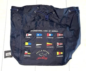 PAUL & SHARK Unisex M/W Large Draw String Foldable Shoulder Bag. Logo on Front - Picture 1 of 17