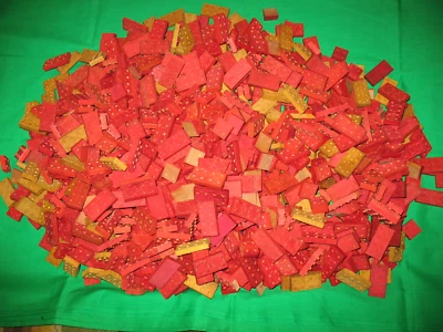 American Wood Building Blocks Halsam American Bricks Over 9 Pounds Vintage   - Image 1 of 2