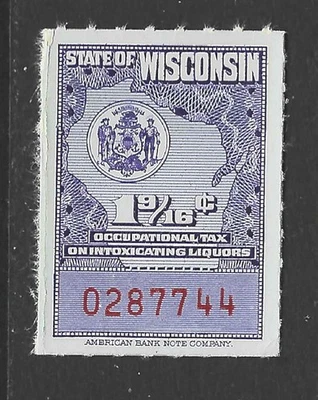 Bigjake: WI L-44,  1 9/16 cent Occupational Tax on Intoxicating Liquors - Image 1 of 2