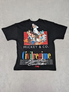 Disney Mickey & Co Civil Regime Shirt Mens Large Black Roses From Concrete Tee - Picture 1 of 15