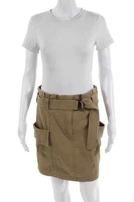 A.L.C. Minifalda cargo beige con cinturón de algodón para mujer talla 10 Foto 1 de 4