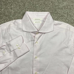 Suitsupply Dress Shirt Mens 41 16 Egyptian Cotton Button Up Pink Suit Solid - Picture 1 of 9