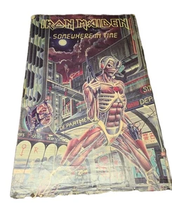 IRON MAIDEN POSTER FUNKY RARE 1986 Somewhere In Time - Picture 1 of 2