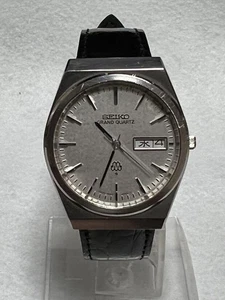 SEIKO Grand Quartz 9943-8000 Day-Date Silver Dial Battery and Strap New - Picture 1 of 18