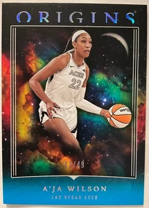 2024 Origins WNBA Teal #34 A'ja Wilson Las Vegas Aces 13/49 - Picture 1 of 2