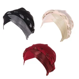Women Chemo Cancer Cap Braid Hair Cover African Pre-Tied Twisted Head Turbans... - Picture 1 of 1
