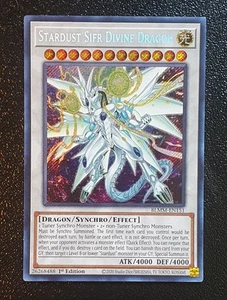 Yugioh BLMM-EN151 Stardust Sifr Divine Dragon Secret Rare 1st Edition MINT - Picture 1 of 2
