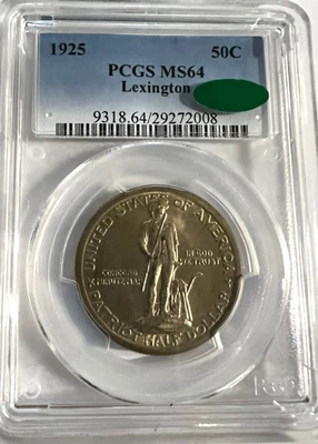1925 Lexington Silver Commemorative Half Dollar PCGS MS 64-High Grade Coin !! - Image 1 of 4