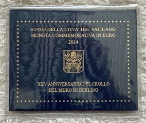 Vatikan 2 € Gedenkmünze 2014 - 25. Jahrestag des Falls der Berliner Mauer. - Bild 1 von 2