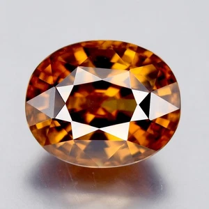 💎 Zircone arancione embra dorata naturale ovale VVS 2,54 ct - gemma elegante non riscaldata - Foto 1 di 4