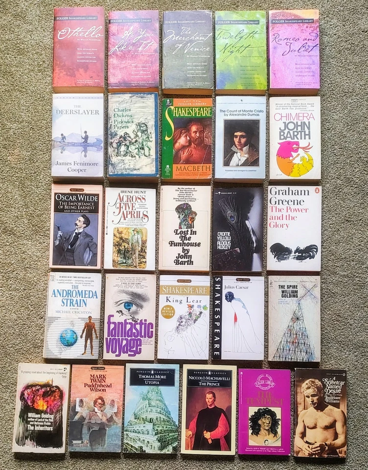 Classic Literature Book Lot - Twain, Dumas, Asimov, Huxley, Dickens, Etc. (26) Foto 1 de 4