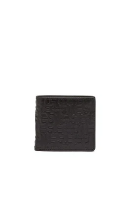 Cartera Diesel Para Hombre Monograma Doble Plegable Cuero de Vaca Negro X09338P0556 Foto 1 de 4
