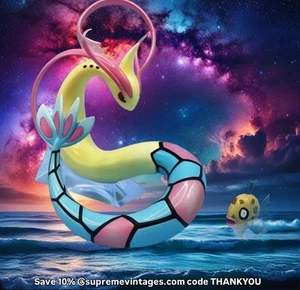 Pokemon Emerald Milotic And Feebas Brand New PVC Toys Bandai 12cm + 3cm - Picture 1 of 6