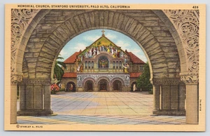 Cartolina Stanford University Memorial Chiesa Arte Mosaico Palo Alto California - Foto 1 di 2