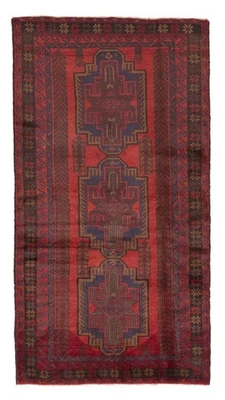 3'5" x 6'8" Traditional Vintage Hand Knotted Oriental Carpet Wool Area Rug - Image 1 of 4