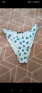 Missguided blue and white floral bikini bottoms size 10 New With Tags - Picture 1 of 3