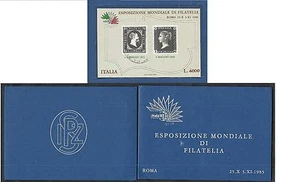 1985 ITALIA USATO FOGLIETTO PENNY BLACK IN FOLDER ESPOSIZIONE 85 - ED - Picture 1 of 1