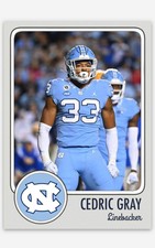 Cedric Gray NMT Custom Art North Carolina Tar Heels College Football Card!