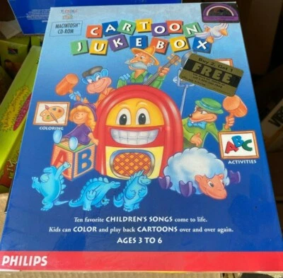 NEW SEALED Rare Collector Cartoon Jukebox Philips CD-i, 1991 Brand New Big Box - Image 1 of 2