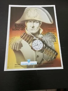 1984 UNIVERSAL GENEVE POLEROUTER OROLOGIO POLSO ORO PUBBLICITA VINTAGE AD - Foto 1 di 1
