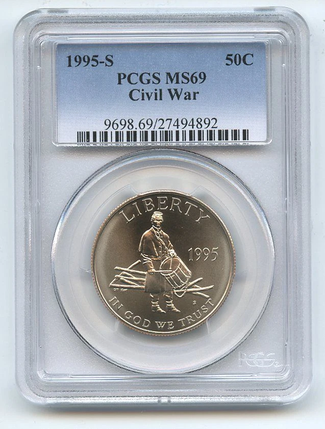 1995 S 50C Civil War Commemorative PCGS MS69 - Image 1 of 1