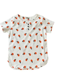 Zara Flügelärmel Eiscreme Kegel Print Rund Saum Shirt Damen SM Rabatt Versand - Bild 1 von 6
