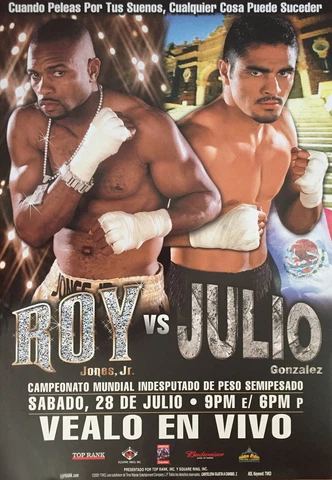 Vintage Original Roy Jones Jr. vs. Julio Gonazalez SPANISH Boxing Fight Poster Cover