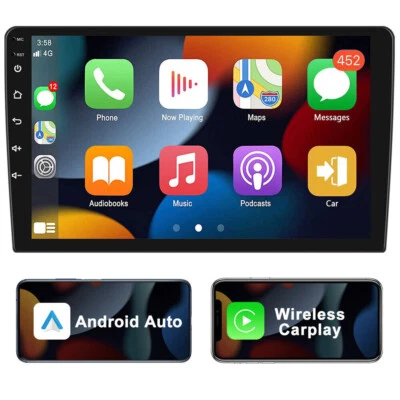 9"/10.1" Car Stereo Radio 2 Din Carplay Android Auto Bluetooth FM Player 32GB - Image 1 of 4
