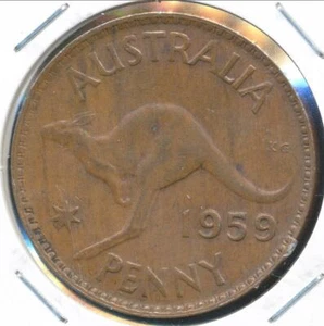 Australia, 1959(m) One Penny, 1d, Elizabeth II - Extra Fine - Picture 1 of 3