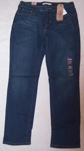 LEVI'S Blue Denim Mid-Rise Skinny Slim Thru Hip Thigh Jeans 12 Short or 31 x 30 - Picture 1 of 5