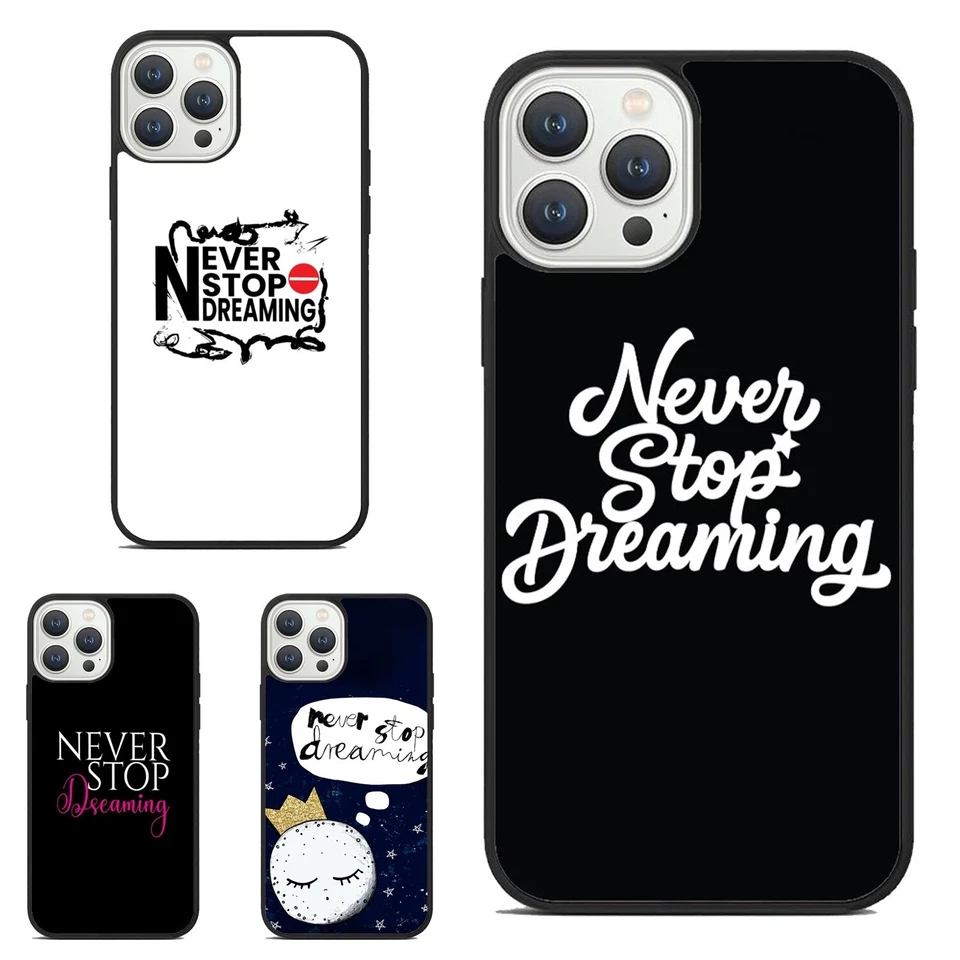 Motivacional Nunca Dejes de Sueño Para Samsung Galaxy Apple iPhone 14 15 TPU Foto 1 de 4