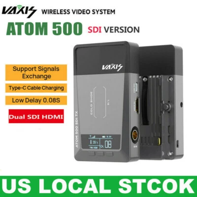 Vaxis ATOM 500 500ft SDI HDMI Wireless Transmission System Transmitter Receiver  - Image 1 of 4