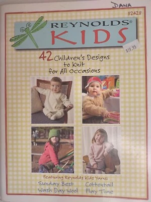 Reynolds Kids Knitting Pattern Book 42 All Occasion Designs Sweaters Hat Clothes - Image 1 of 4