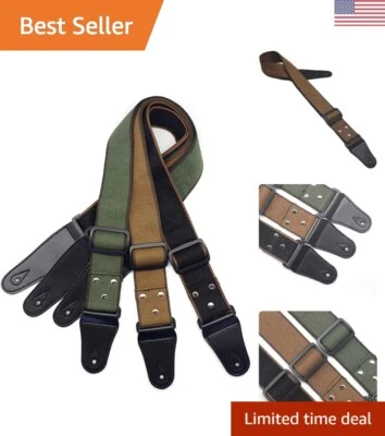 Correa de guitarra ajustable - Cómoda y elegante - Adecuado para acústica, eléctrica... Foto 1 de 4