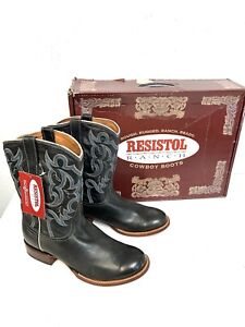 Resistol Ranch M7042  Ranch Roy Cooper Leather Boots Western 9.5 EE - RARE
