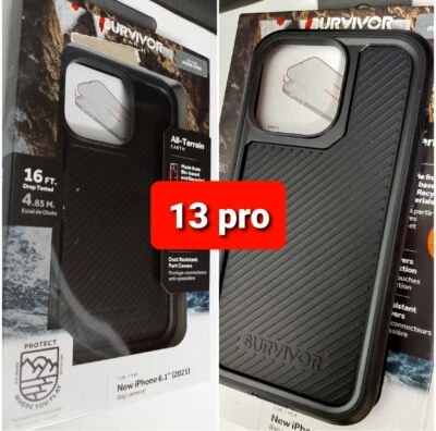 Griffin Survivor Earth Series Case for iPhone 13 Pro Smartphones - Black - Image 1 of 3