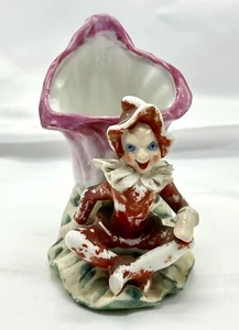 Relpo Porcelain Occupied Japan Pixie Elf Jack In The Pulpit 4 1/2" Planter - Picture 1 of 14